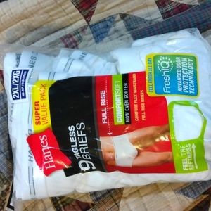 9 Men's Hanes ComfortSoft Tagless Men's Briefs Underwear Plus Size 2xl